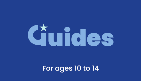 The Guides logo with text 'For ages 10 to 14'