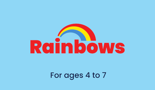 The Rainbows logo with text 'For ages 4 to 7'
